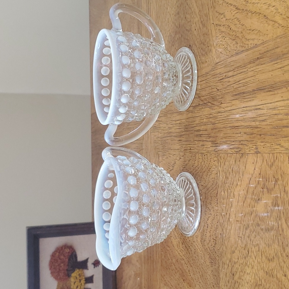 Anchor Hocking Moonstone Sugar & Creamer ☕️
